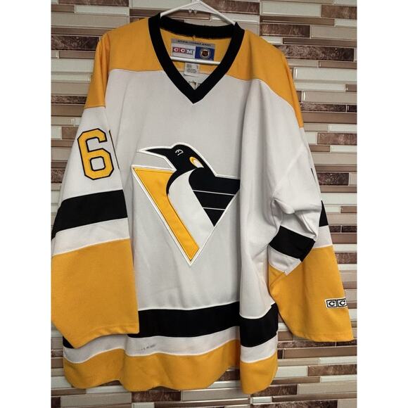 ￼PITTSBURGH PENGUINS MARIO LEMIEUX #66 WHITE NHL HOCKEY JERSEY SIZE XL - Picture 1 of 8